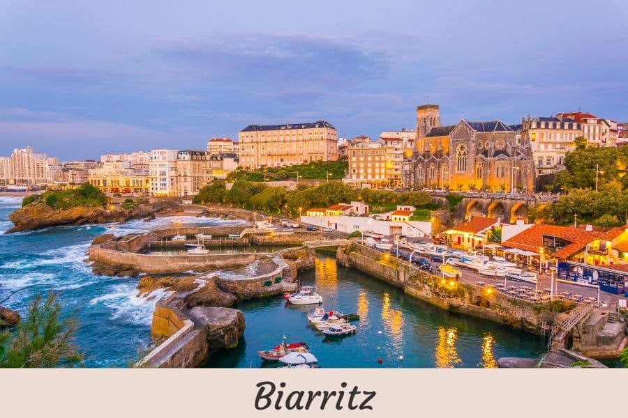 Biarritz France coastal town