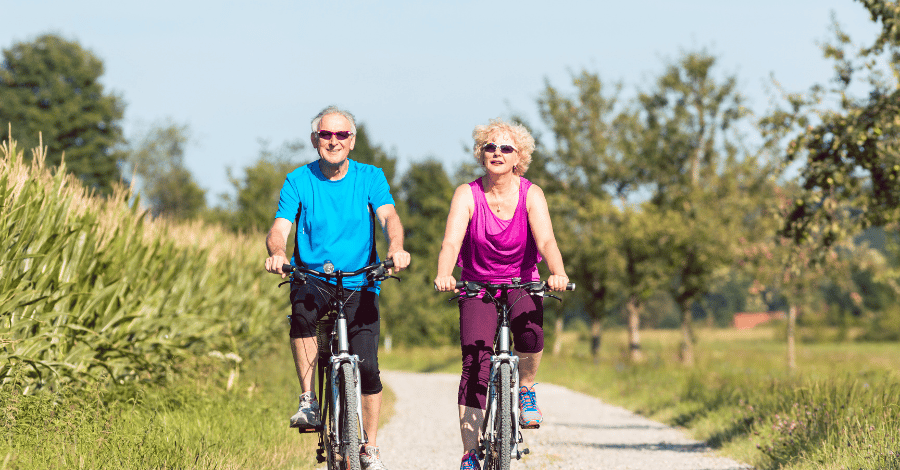 Active older couple