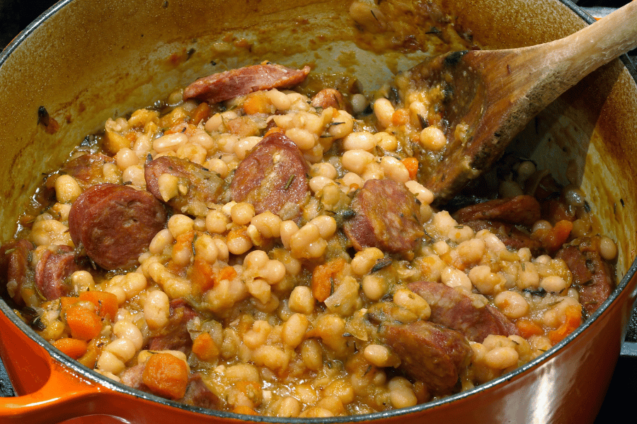 Rustic Cassoulet famous French dish