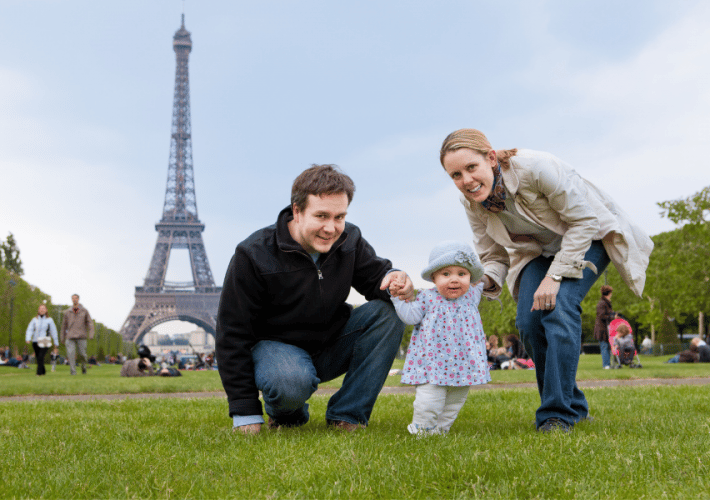 Family in Paris France