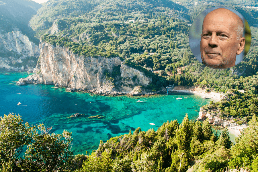Bruce Willis Corfu Greece