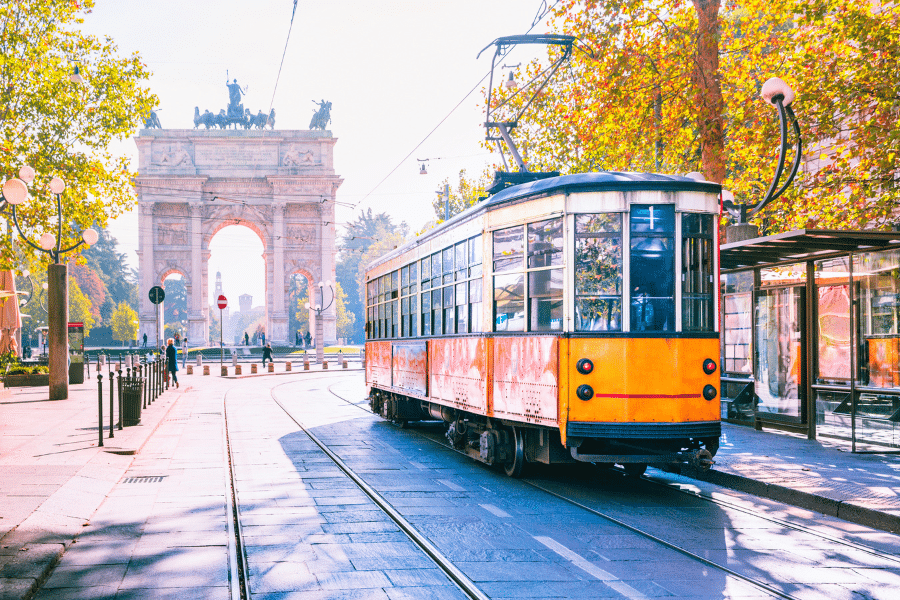 Milan Italy tram