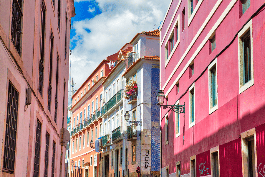 Apartment buildings in Lisbon Portugal