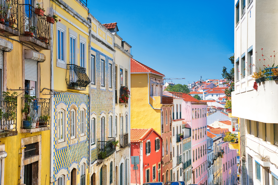 Historic buildings in Lisbon Portugal
