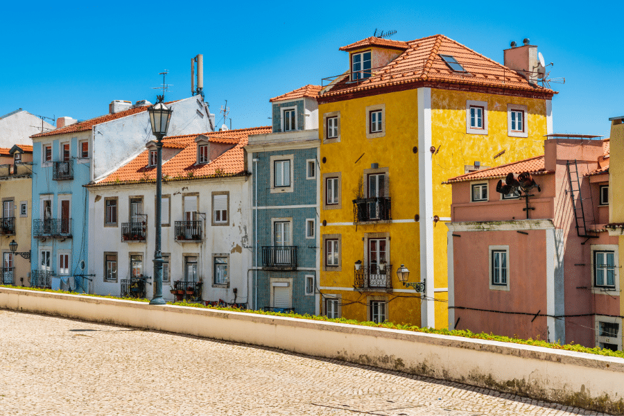 Historic buildings in Lisbon Portugal