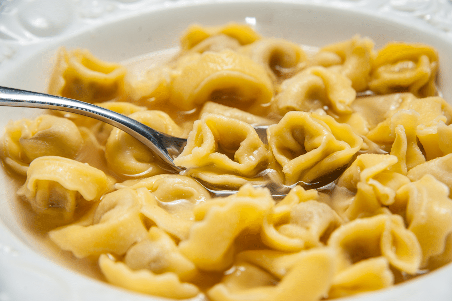 Tortellini in brodo pasta Italian food