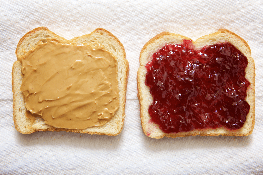 peanut butter and grape jelly