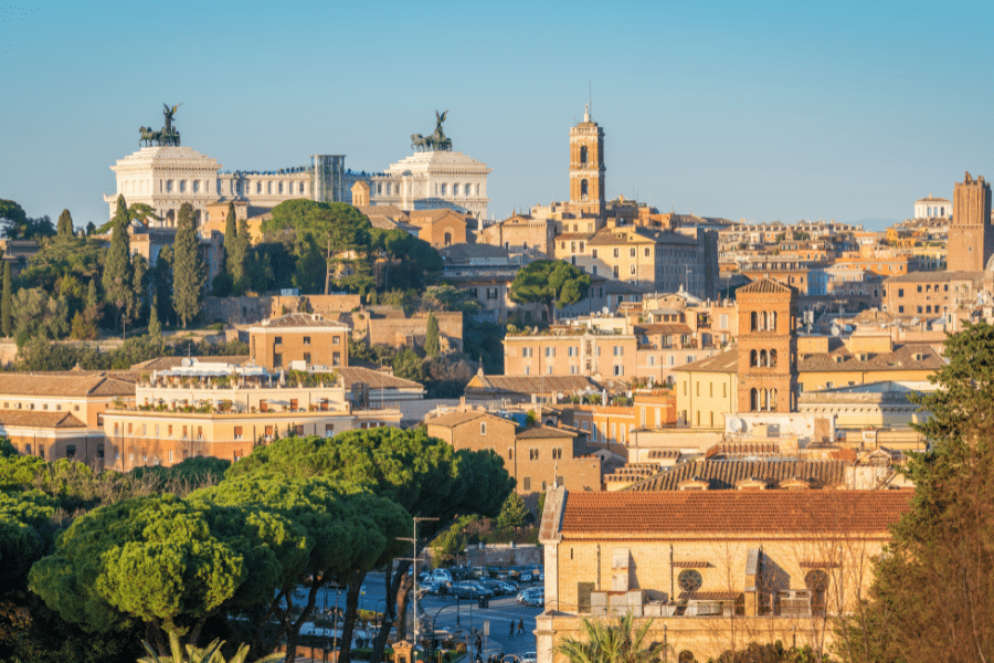 View of Rome from Giardini degli Aranci