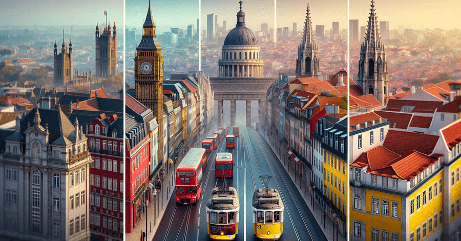 London Berlin Lisbon collage