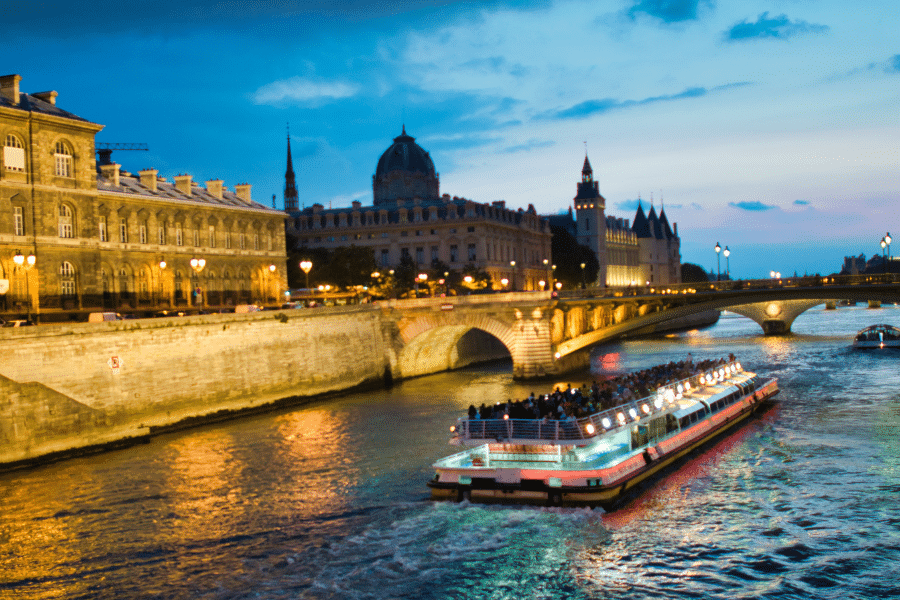 Bateaux on the Seine Paris France