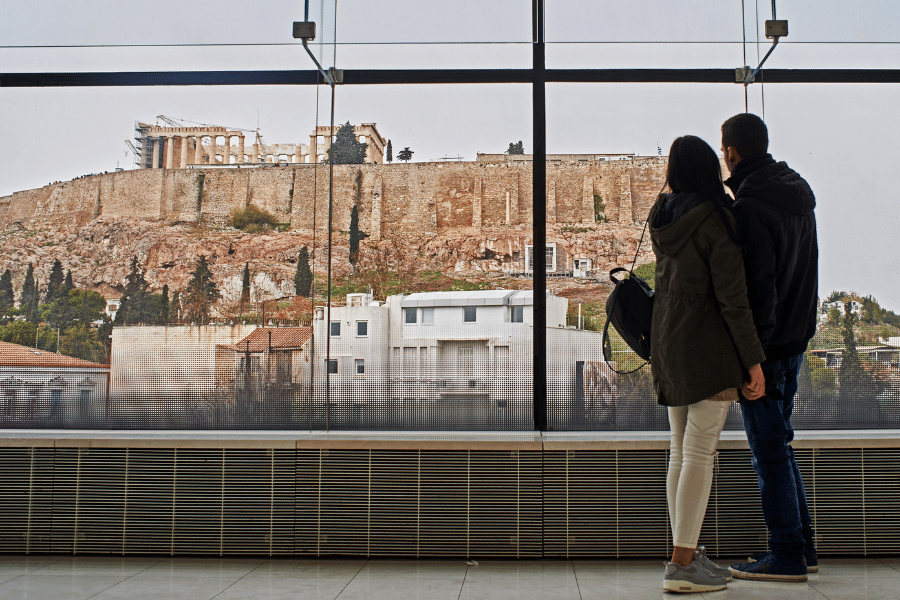 Couple in Athens Greece
