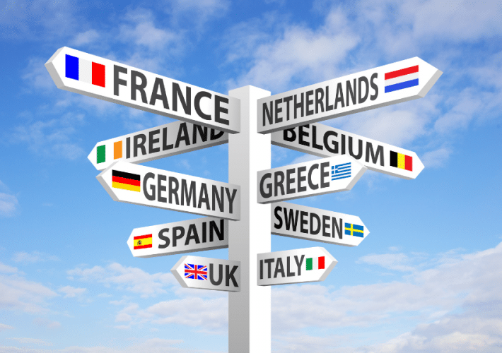 Europe country signs