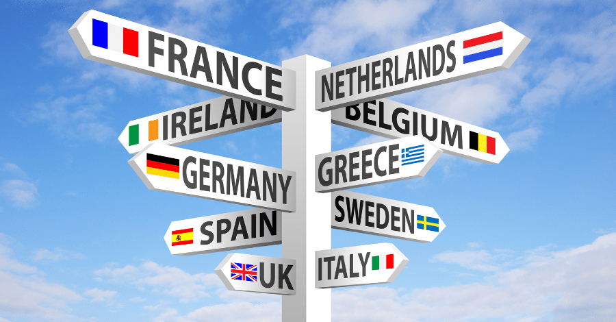 Europe country signs