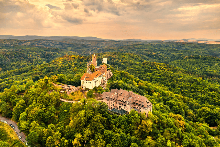 Wartburg-Castle-Thuringian-Forest-Germany-fall-colors