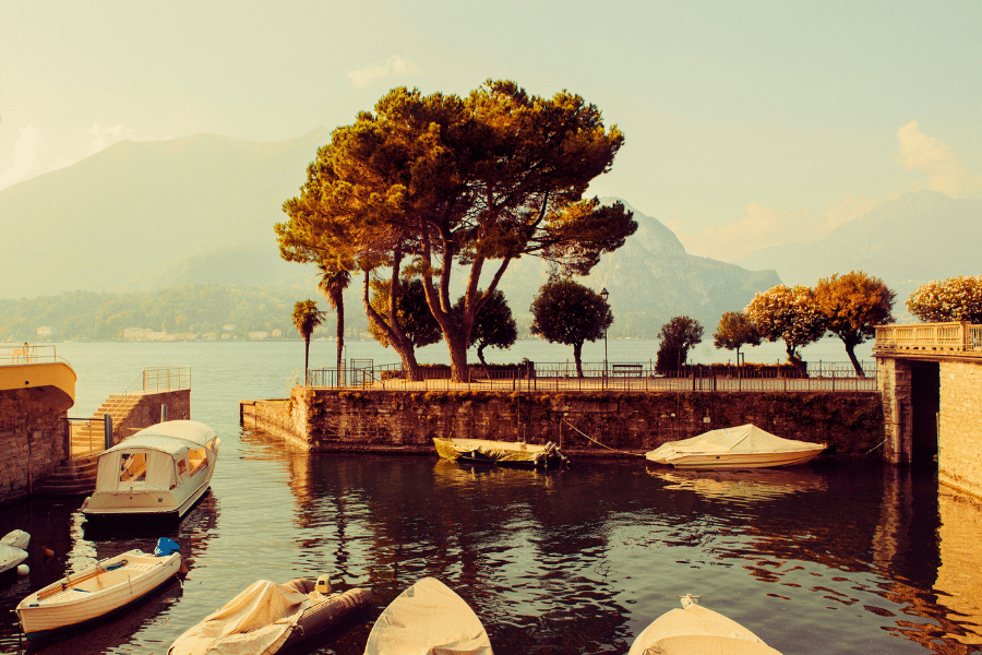 Lake Como Italy fall colors