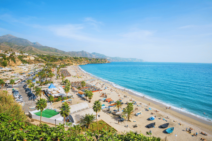 Nerja Beach Costa Del Sol Andalucia Spain